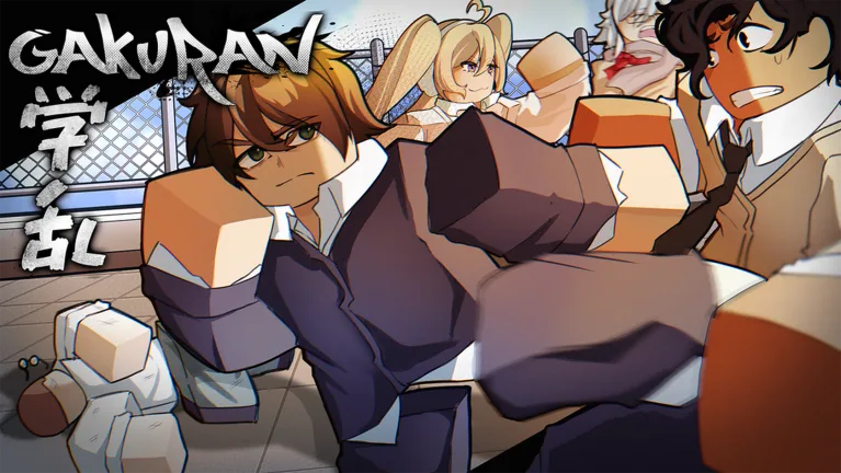 Official Gakuran artwork of a rooftop fight between students